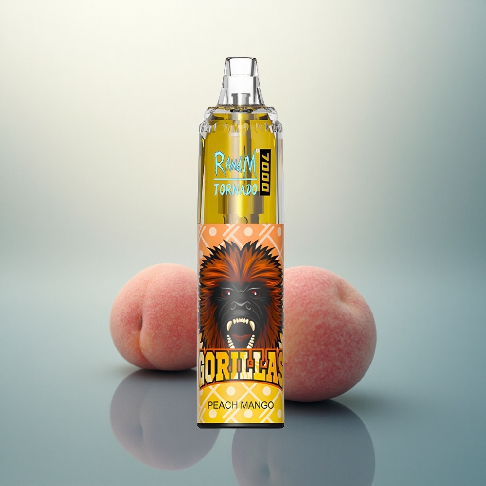 RandM Fumot Tornado 7000 Puffs خوخ مانجو 14 مل نوع-سي 850 ملي أمبير