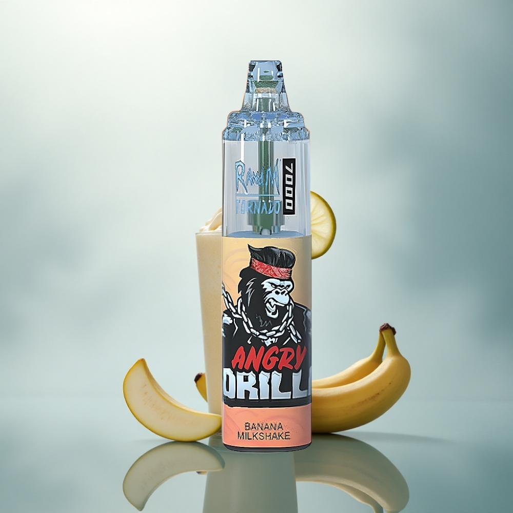 RandM Fumot Tornado 7000 Puffs ميلك شيك الموز مع 14 مل عصير إلكتروني و 850 مللي أمبير