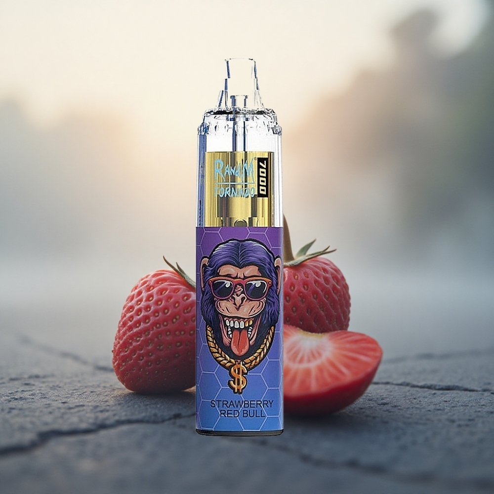 RandM Fumot Tornado 7000 Puffs الفراولة ريد بول مشبك هوائي 14 مل 850 مللي أمبير