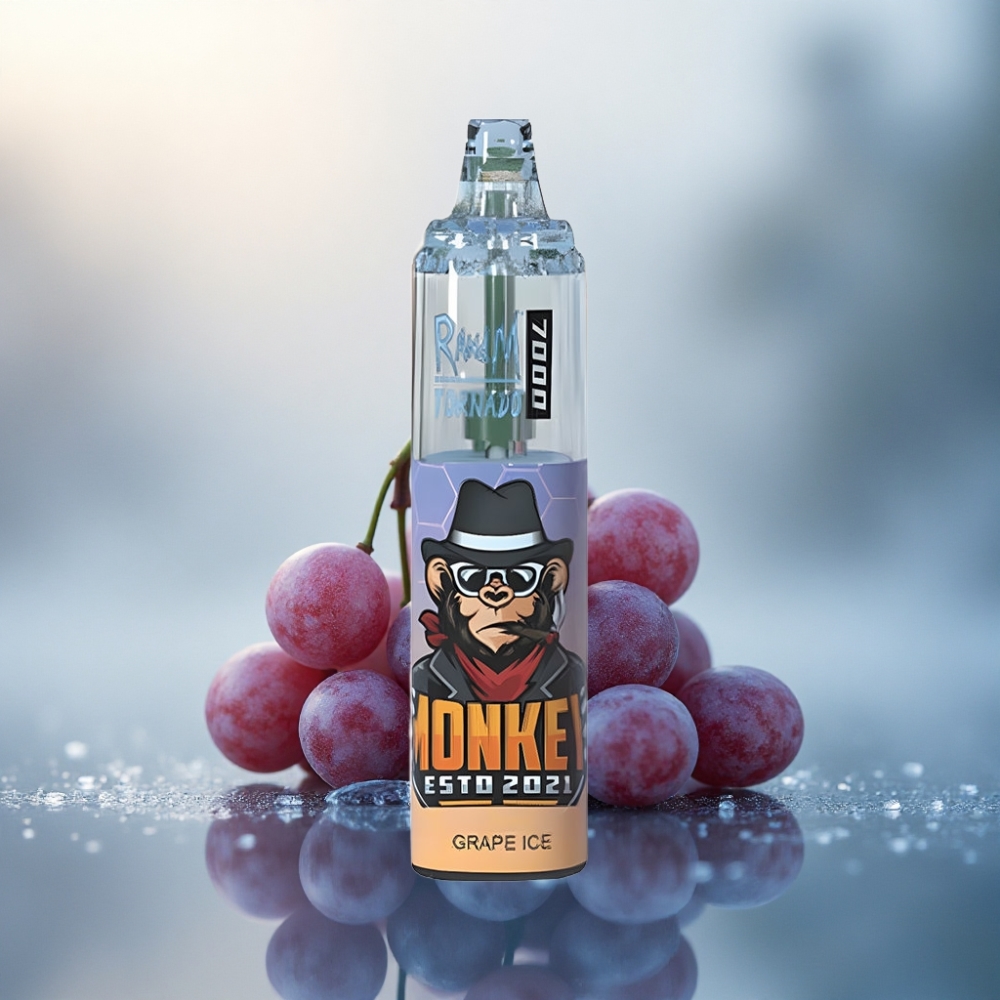 RandM Fumot Tornado 7000 Puffs عنب الجليد 14 مل 850 مللي أمبير