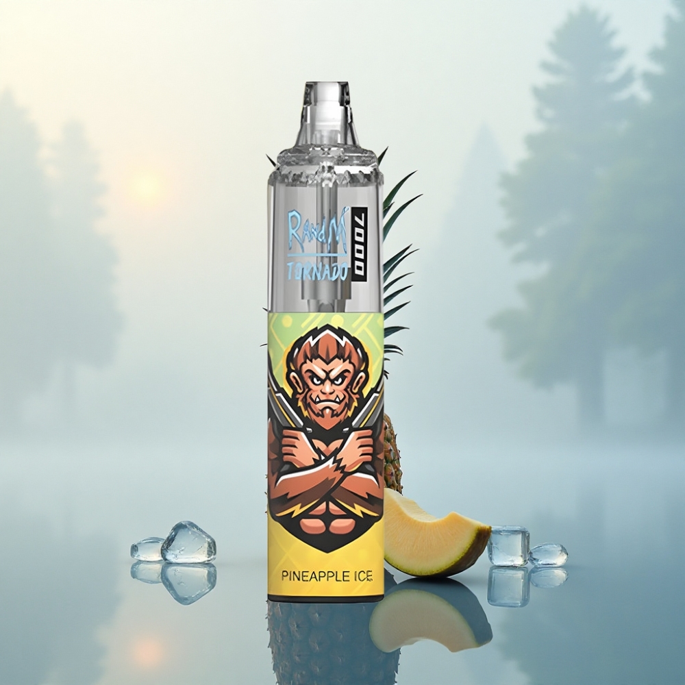 RandM Fumot Tornado 7000 Puffs أناناس جليد مع 5% نيكوتين و 850 مللي أمبير