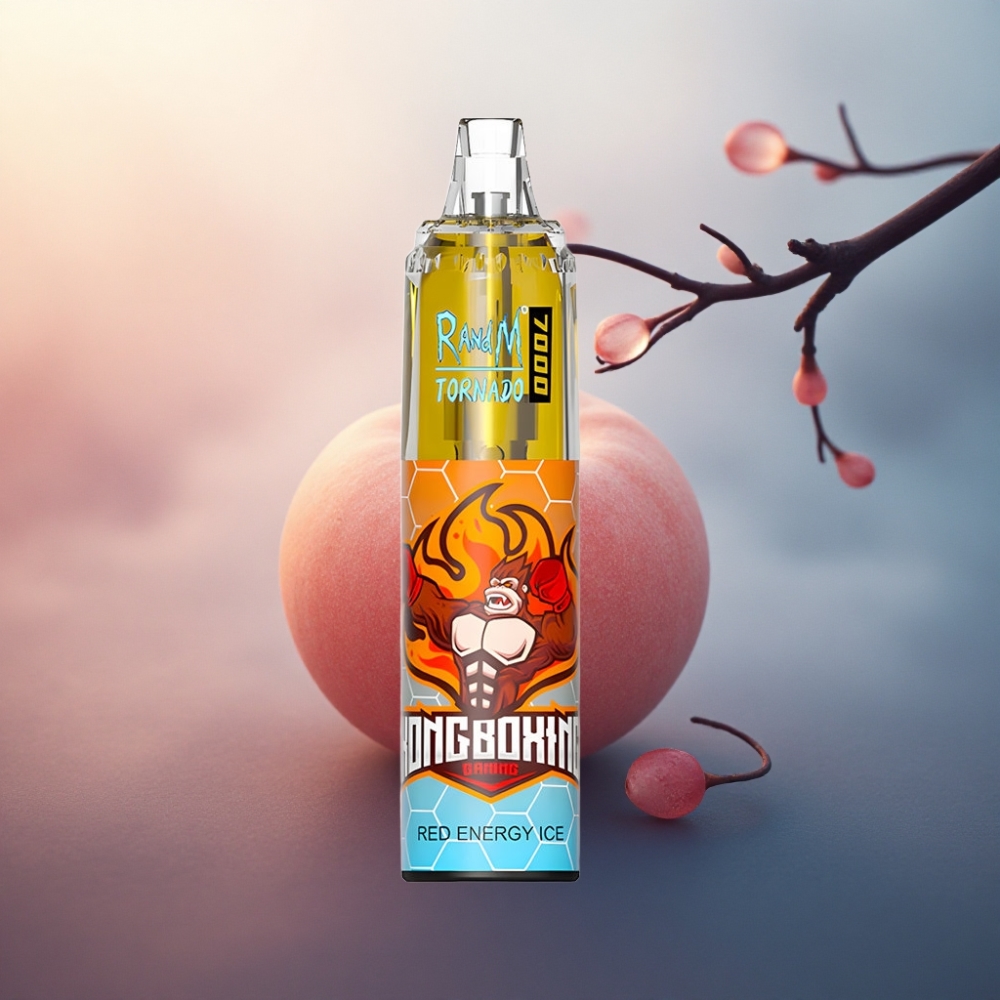 RandM Fumot Tornado 7000 Puffs طاقة الجليد الأحمر 850 مللي أمبير في الساعة هواء قابل للتعديل