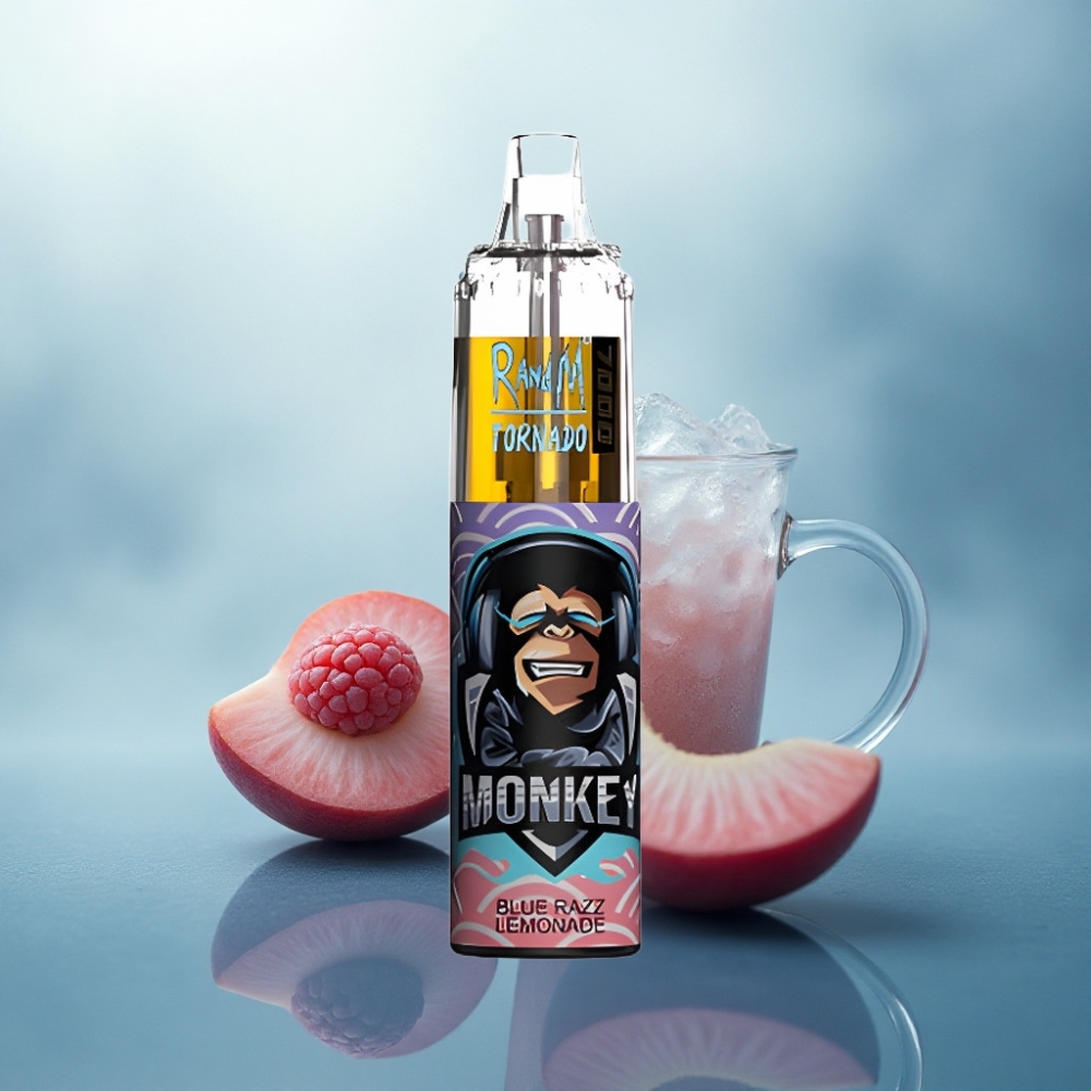 RandM Fumot Tornado 7000 Puffs عصير الليمون الأزرق بالتوت مع شبكة 850 مللي أمبير