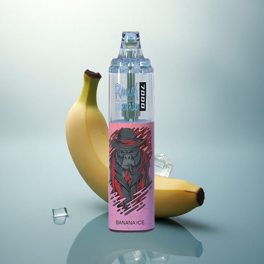 RandM Fumot Tornado 7000 Puffs الآيس الموزي بشريحة شبكية وبطارية 850 مللي أمبير