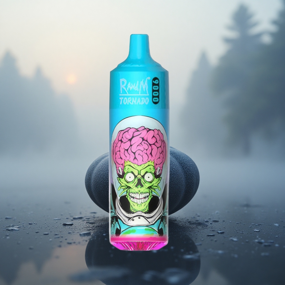 RandM Fumot Tornado 9000 Puffs التنين الأسود الجليد - 18 مل مع 850 ملي أمبير