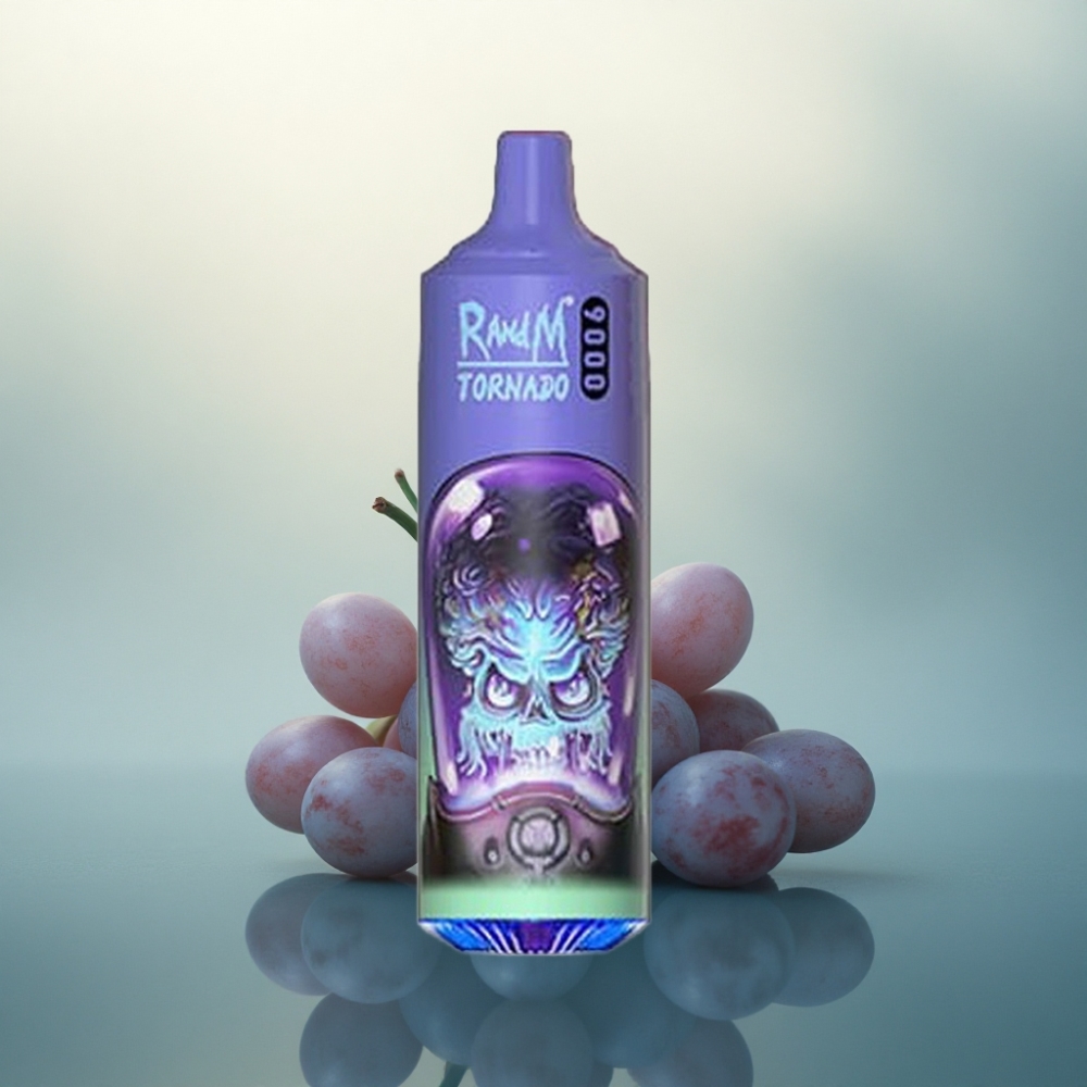 RandM Fumot Tornado 9000 Puffs عنب الصبار 18 مل و 850 مللي أمبير