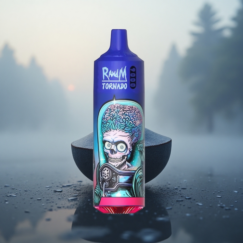 RandM Fumot Tornado 9000 Puffs الجليد الأسود - 18 ملليلتر و 850 مللي أمبير