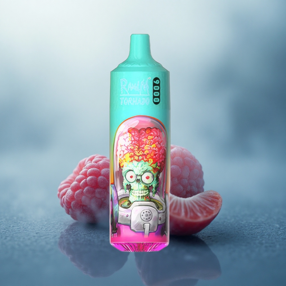 RandM Fumot Tornado 9000 Puffs توت أزرق حامض بالتخزين 18 مل و 850 ملي أمبير