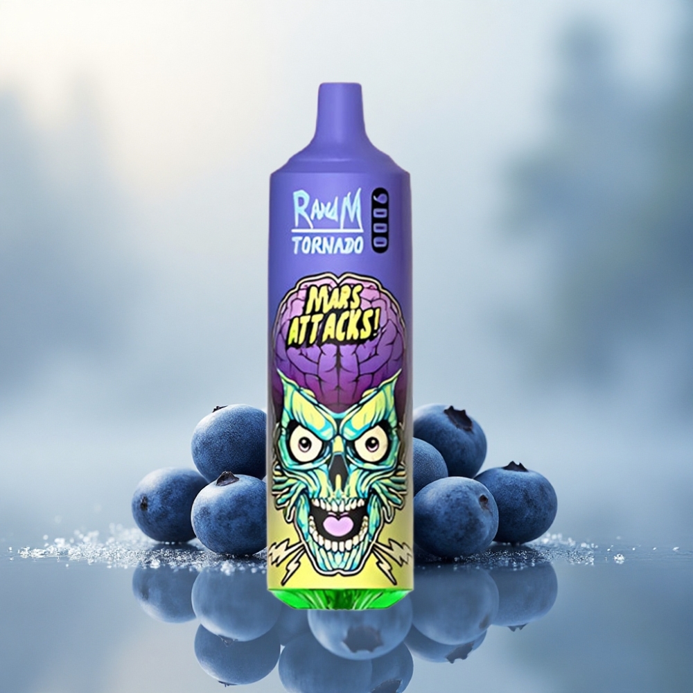 RandM Fumot Tornado 9000 Puffs تُوت بَرّي مُجَمَّد بشاشة عرض RGB وبطارية 850 ملي أمبير