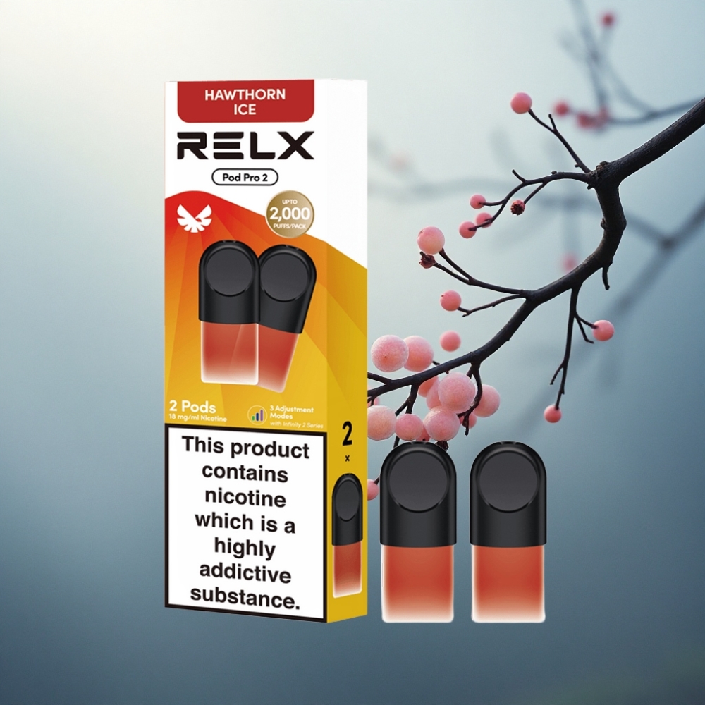 Relx Pod Pro 2 Vape Device هوثرن آيس 18ملغ/مل سعة 1.9مل 3 إعدادات جهد