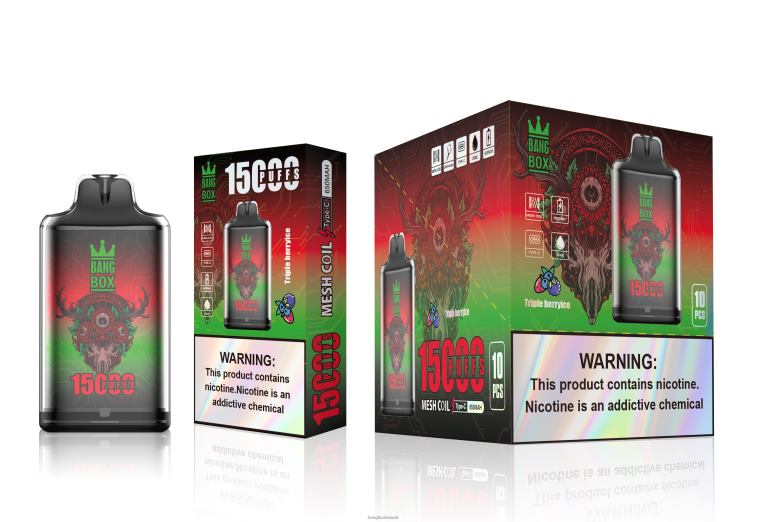 Bang Box Flavors 048Z6104 ثلج التوت الثلاثي | Bang Box s1-15000 نفث