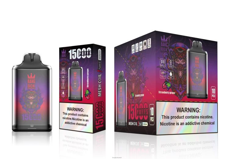 Bang Box Vape 048Z6111 عنب فراولة | Bang Box s1-15000 نفث