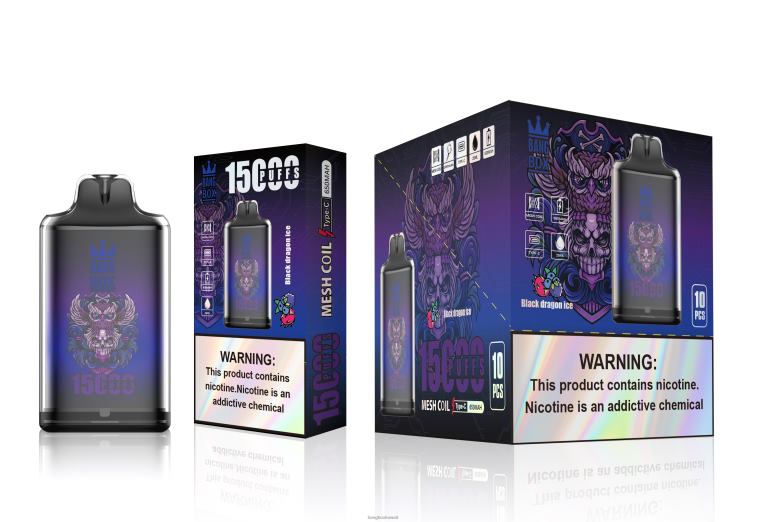 Bang Box Vape Flavors 048Z6110 جليد التنين الأسود | Bang Box s1-15000 نفث